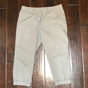 Loft grey cropped pants